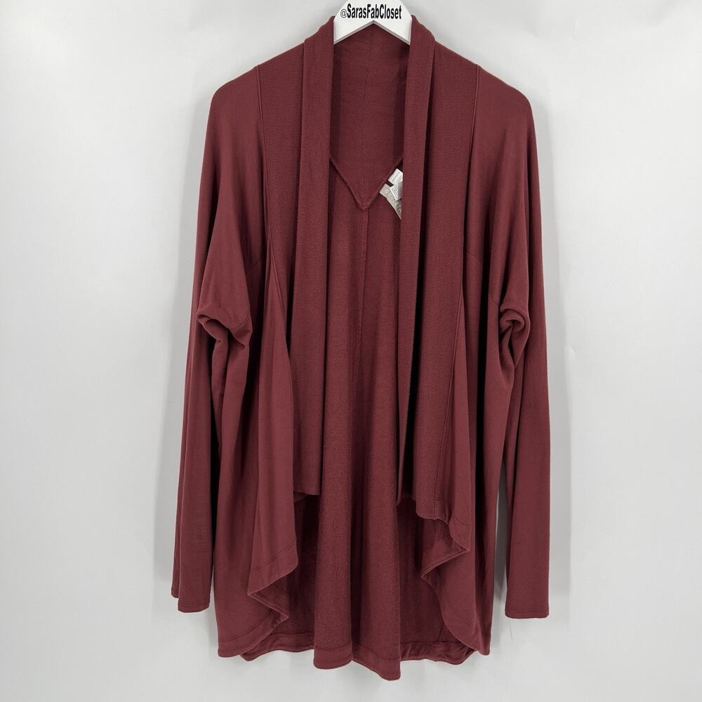 Athleta Nirvana Wear Two Ways Wrap Cardigan Sweater Red 416969 Size XLT XL Tall - Picture 3 of 10